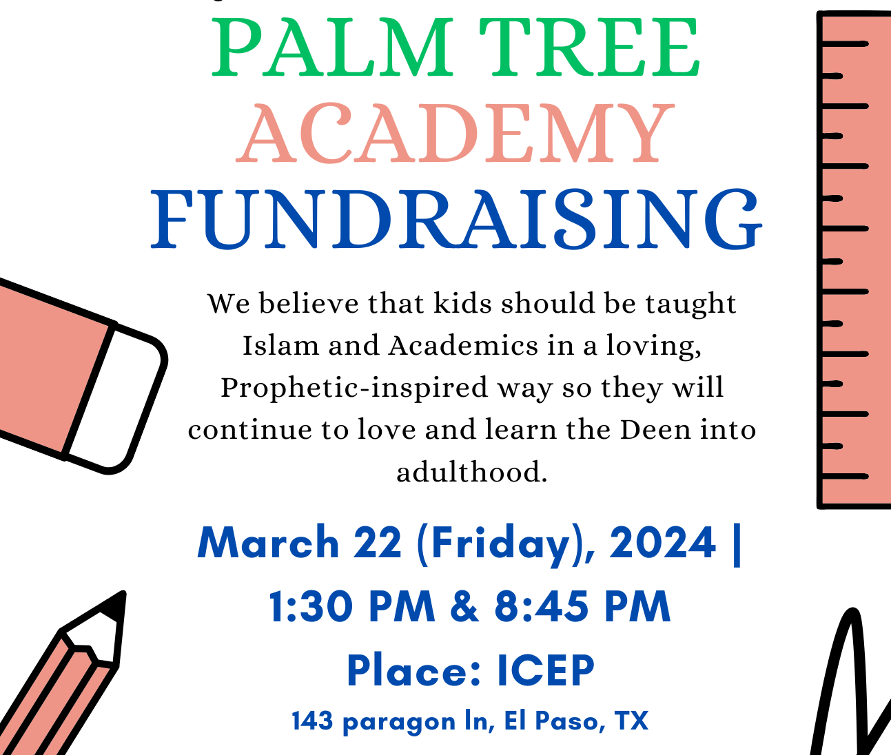 Palm Tree Academy FundRaising 03-22-2024