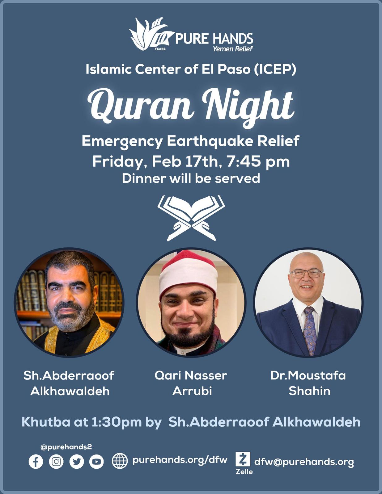 Quran Night & Fundraising 02/15/23
