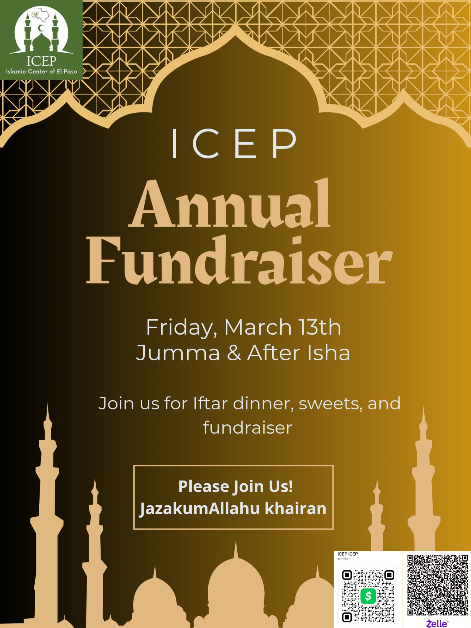 ICEP Annual Fundraiser March 13th 2026